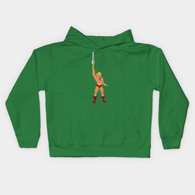 MUSCLE MAN Kids Hoodie by Conquest Art